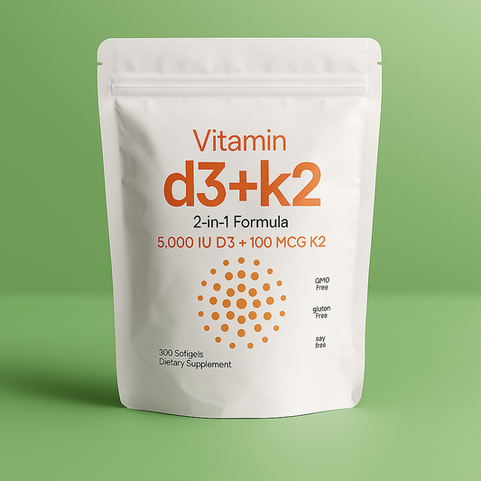 NutriWay Vitamin D3 K2 5000IU Softgels | Infused with Sunflower Seed Oil, Vitamin K2 MK7 + Vitamin D Supplement 300 Softgels
